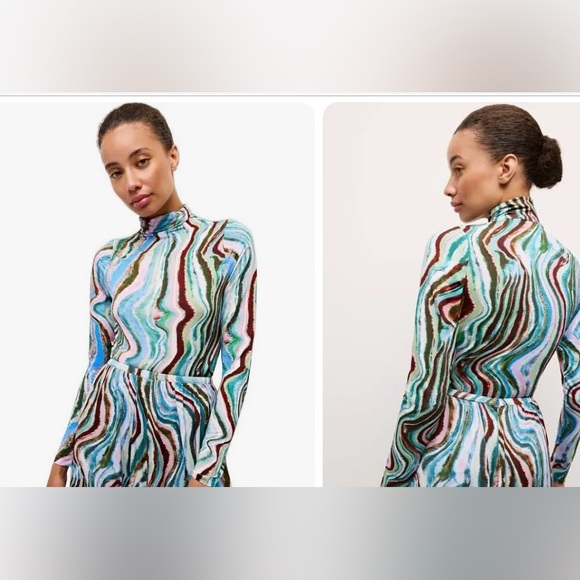 Marie Oliver Eloise Mockneck Top in Agate Stone Size S - Picture 2 of 4